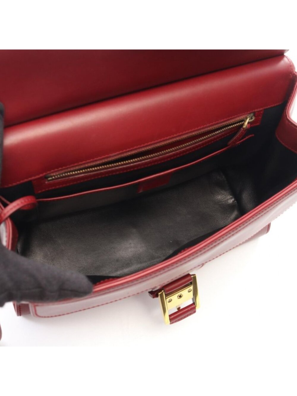 Gucci Bordeaux Leather Handbag a with Pouch - Picture 3 of 11